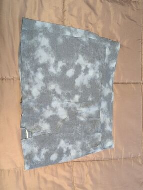 wonder nation Gray and White Tie-Dye Knit Skort